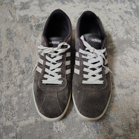 Suede Gray Adidas Sneakers - Picture 1 of 8